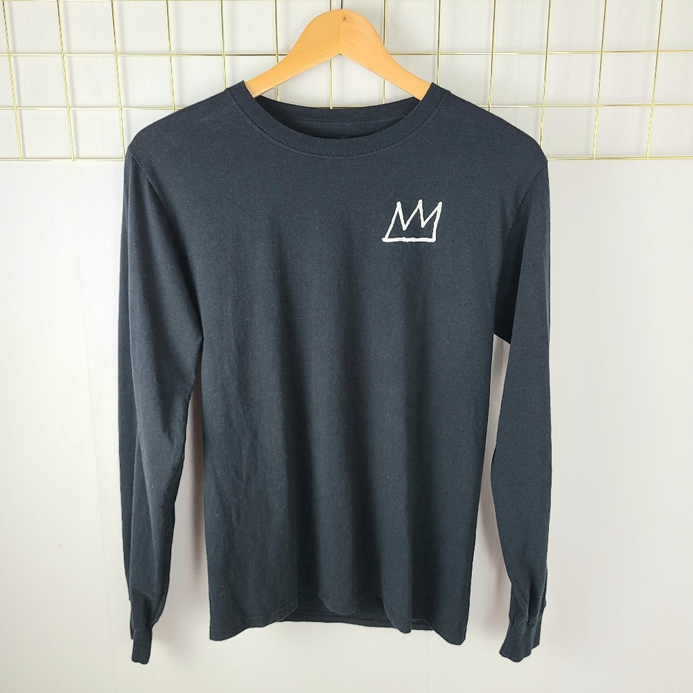 Jean-Michel Basquiat Graphic Long Sleeve Black T-Shirt